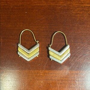 Madewell Modern Gold and Silver Geometric Earrings